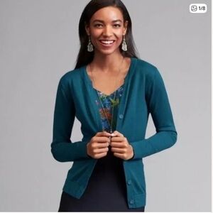 Cabi Size S Small Teal Ever Cardigan